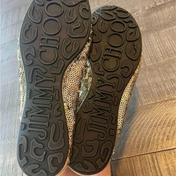 JIMMY CHOO walsh gold sequin size 6 - Picture 5 of 5